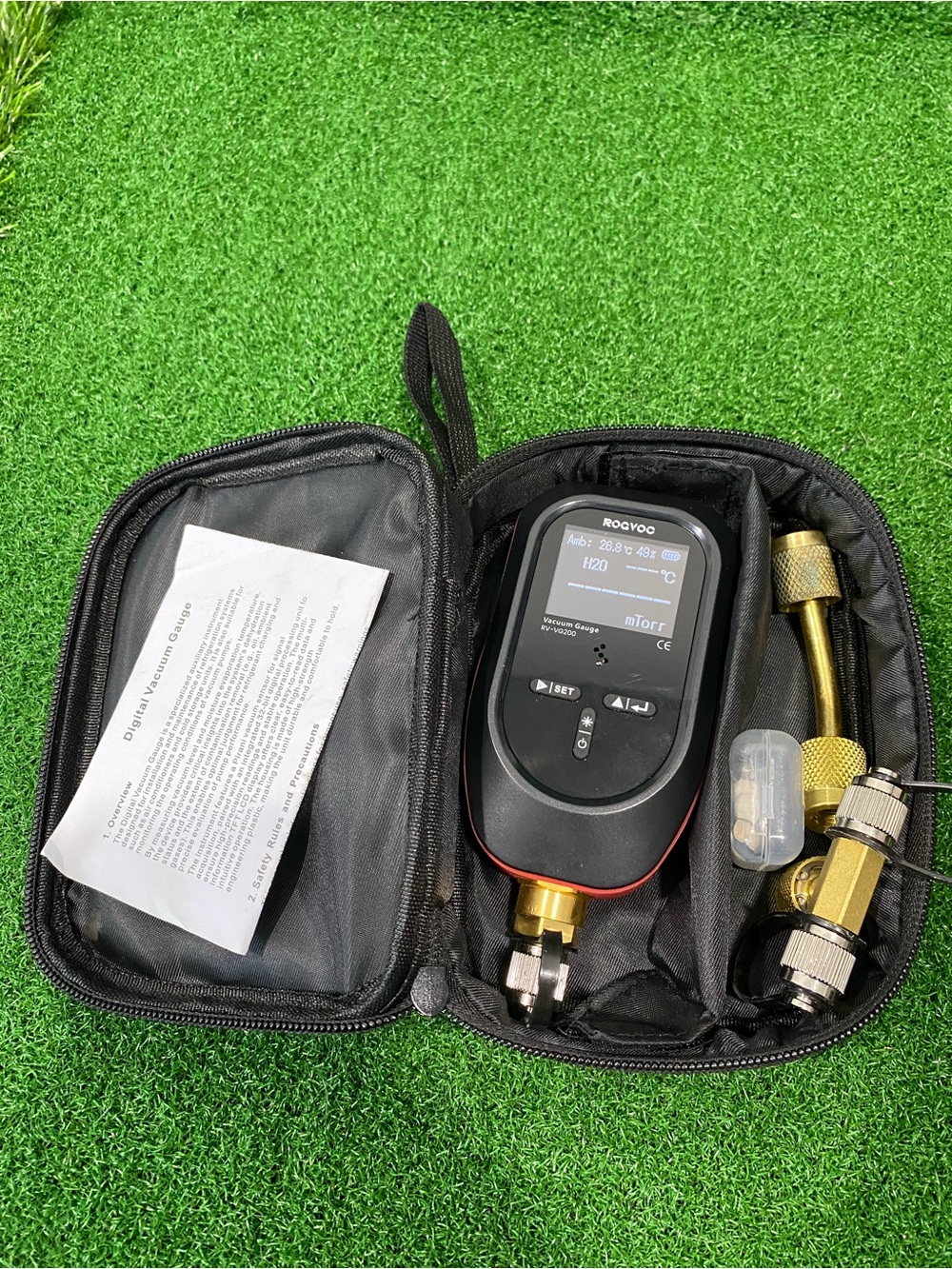 Rogvoc Vacuum Gauge Rv-Vg200 Digital Vacuum Gauge 0-75000 Microns Hvac (Jul 026)